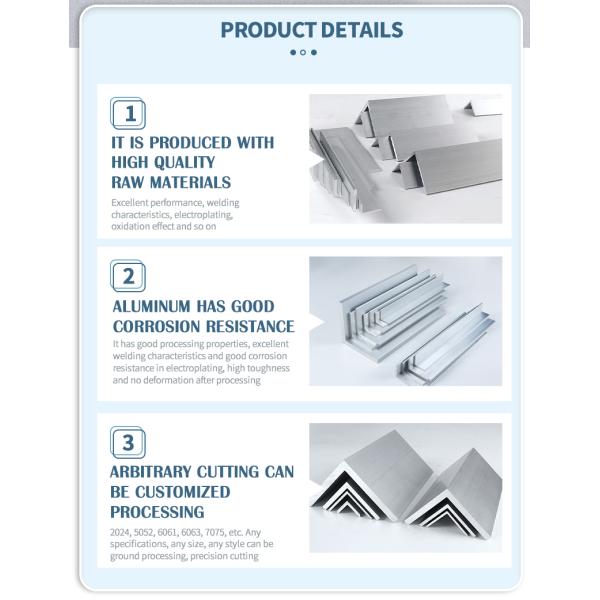 6063 T5 Aluminum Corner Extrusion Profile Section L Shape