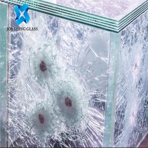 China High Hardness Laminated Bullet Proof Glass Thickness Size Customized on sale