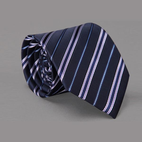 stripe woven custom polyester tie