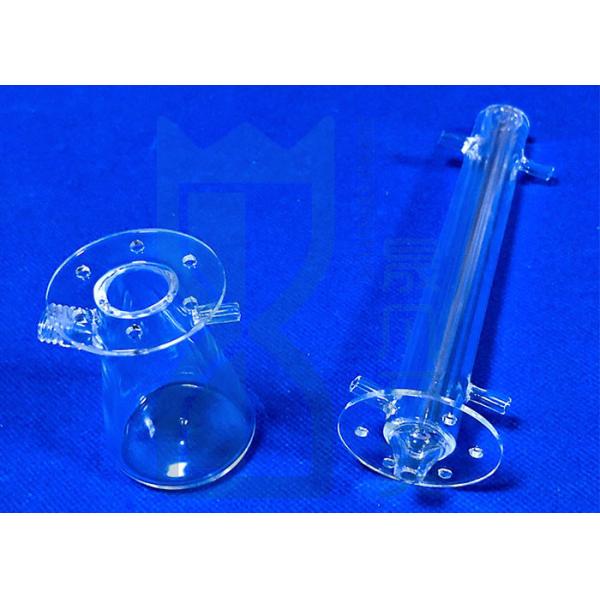 Transparant Surface Scientific Glassware Continue Melting Method Processed Quartz Test Tube