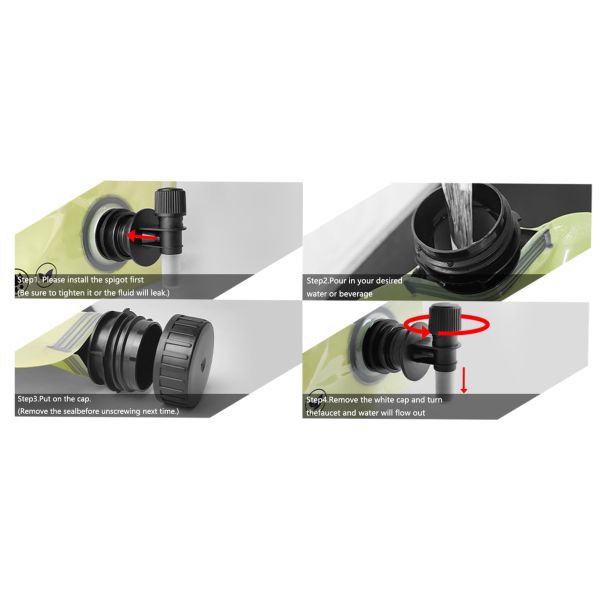 Water Storage bag Hydration Reservoir Factory 5L 10L 20L Collapsible Kangen Water Carrier Custom Logo Expandable Pouch Storage Foldable Spout Pouch