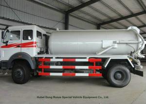 Beiben 8000L -10000L Septic Vacuum Trucks , Cesspit Emptier Truck Customized