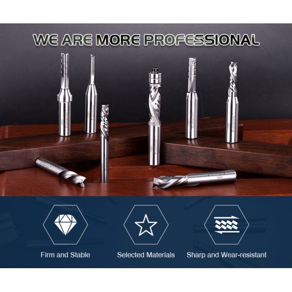 Sharp Carbide Engrooving Carving CNC Compression Bit Three Edges