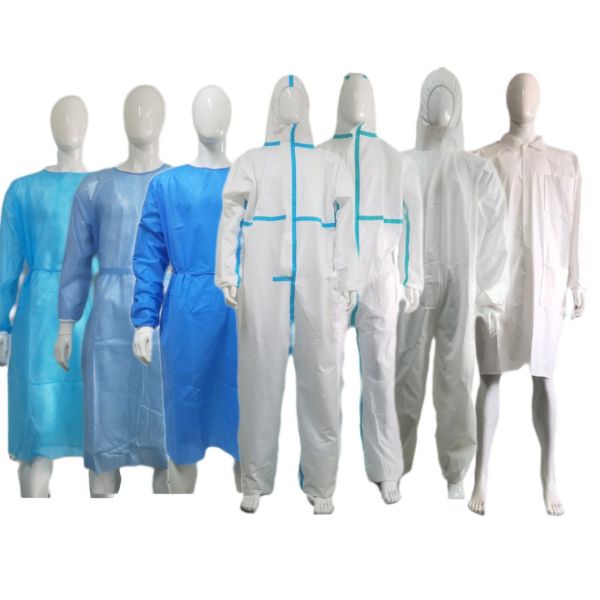 Flexible Dustproof VASTPROTECT-603 Disposable Isolation SMS Coverall with Stick Strip