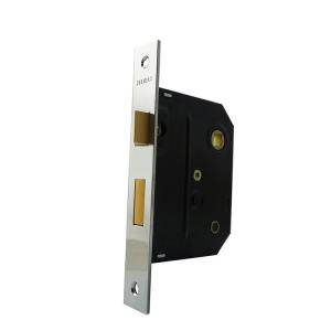 China 2 Lever Chrome Mortice Door Lock Brass / Steel Material 57.2mm Backset Size For Bathroom on sale