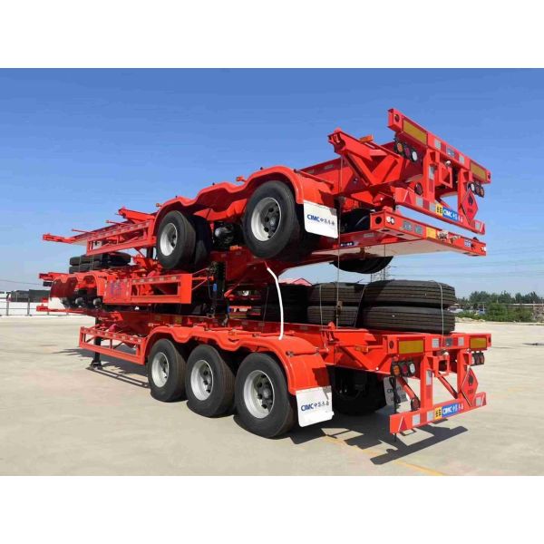 CIMC 3 Axle 40ft 20ft Skeleton Semi Trailer Container Chassis for Container Carrier Parts