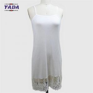 Cheap Ladies viscose spandex straps full slip t- shirt dress women plus size wholesale fashion dresses for underwear for sale
