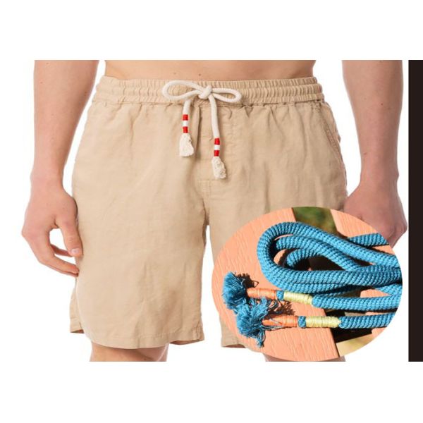 Woven Yarn Head 6mm Round Cotton Drawstring Cord For Garments