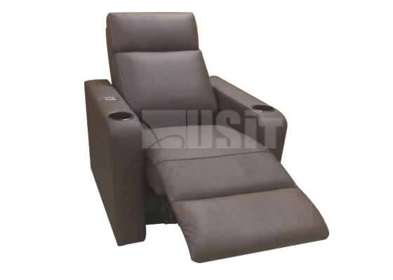 Strong Steel Frame Footrest Home Theater Seating With Aisle Light Option