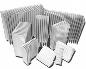 Cheap Silvery Anodized Aluminum Heat sink Extrusion Profiles , Aluminum Radiator for sale