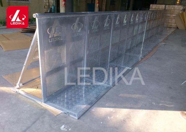 Quality Stable Stage Metal Crowd Control Barriers Heavy Duty Interlocking Coated wholesale