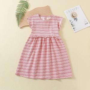 Cheap Baby Girl Dress Clothes Floral Print Baby Summer Dress Toddler Girl Sleeveless 100% Cotton Flower Casual Dresses for sale