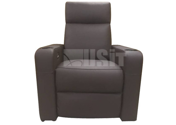 Strong Steel Frame Footrest Home Theater Seating With Aisle Light Option