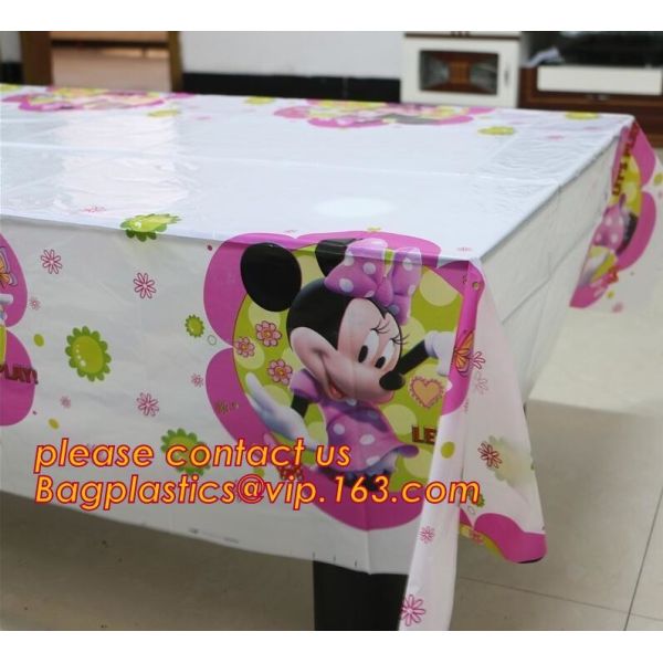 Hello Kitty Party Supplies Plastic Tablecloth kids Birthday Decoration Baby Shower For Kids Girls, 1pcs spiderman theme
