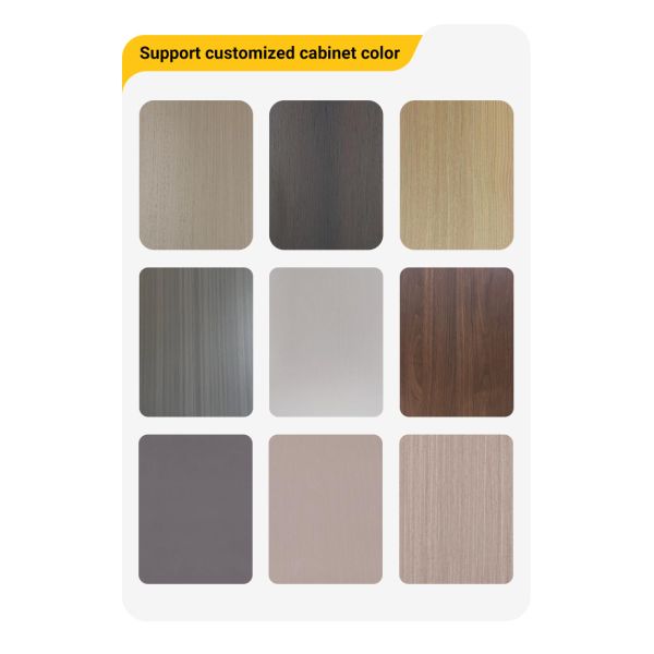 Villa Melamine Grey Luxury Large Solid Wood Modern Kitchen Cupboard Pantry Cabinet Set