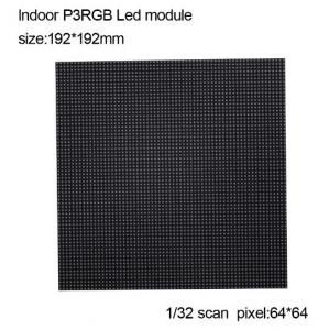 Cheap Full Color LED Matrix Module 192x192mm 64x64pixel P3 Indoor SMD2121 LED Display Screen for sale