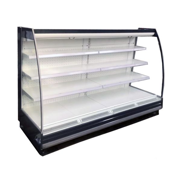 Open Front Multi Deck Chiller Semi High Fruit Vegetables Beverage Display