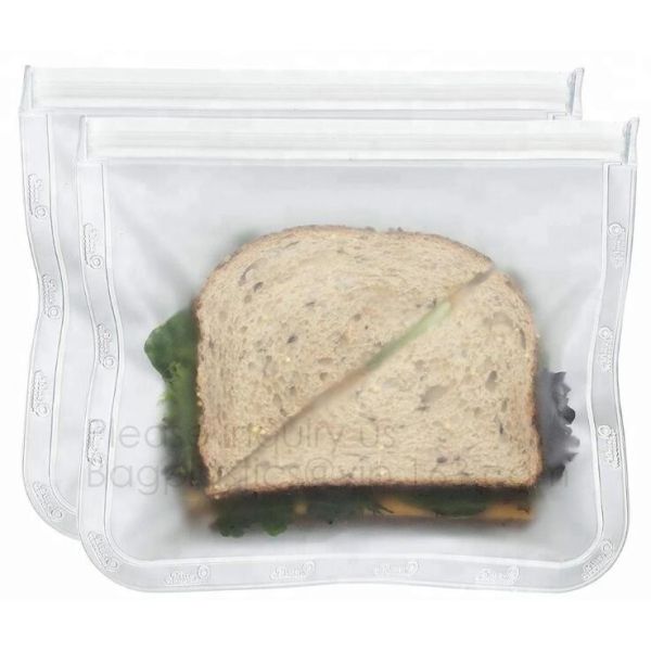 Silicone Plastic Packaging Food Zip Silicon Freezer Fresh Vegetable Storage Bags Fresh Fridge Food Preservation Bag Reus