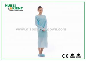 Cheap Anti-Dust Blue Disposable use Protective Gowns with thumb cuffs/Safety Protective Clothing for sale