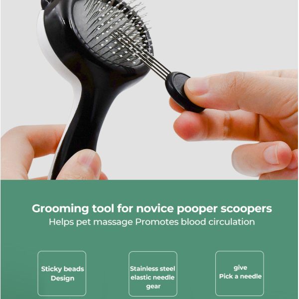 Panda Pet Grooming Brush Needle Comb Brush For Dogs Pet Hair Remover Brush