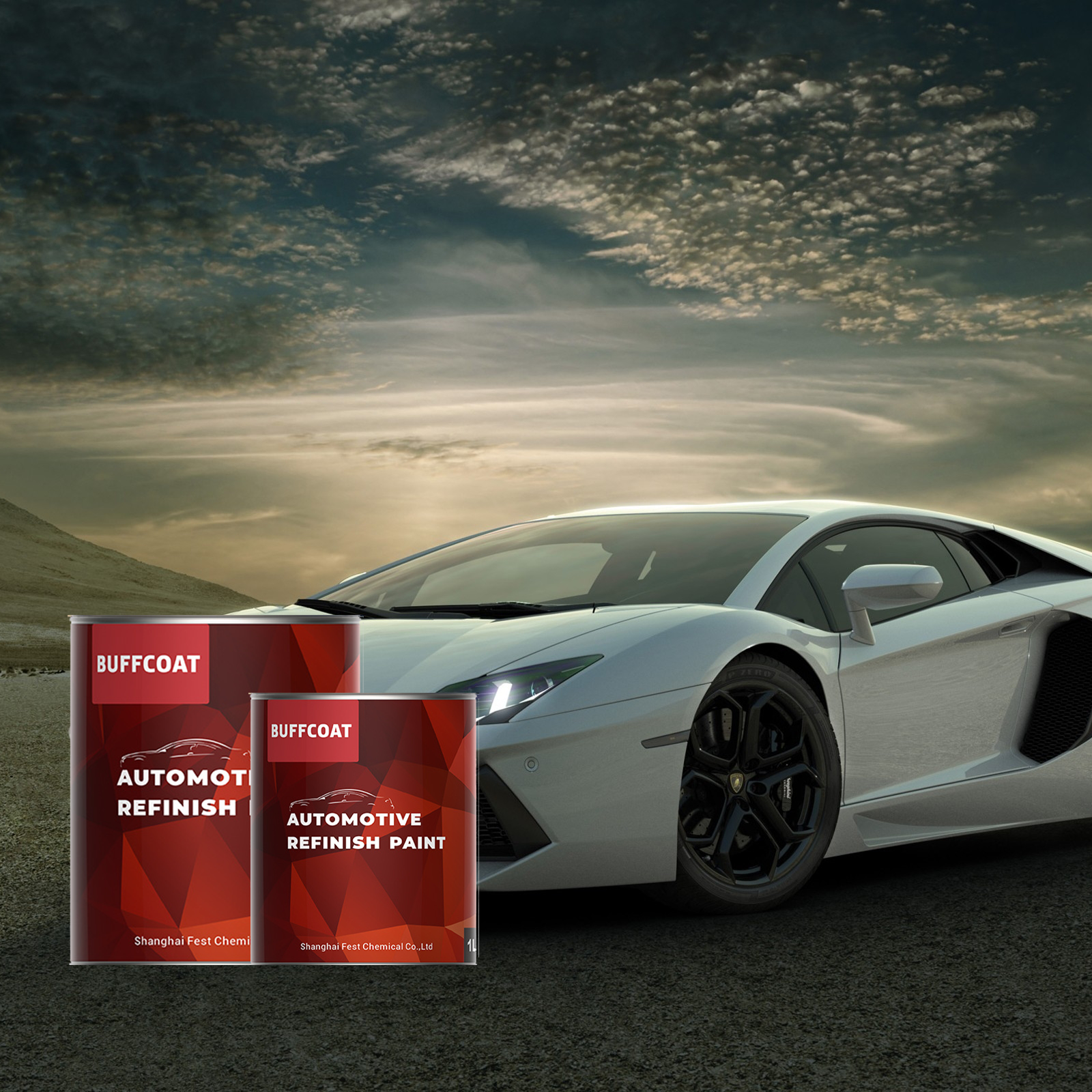 Automotive Body Coating Car Paint 1K White Solid Color Metallic PU  Topcoat / Basecoat for Auto Refinish Repair