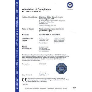 Shenzhen Glitter Optoelectrinc Technology Co,.Ltd Certifications