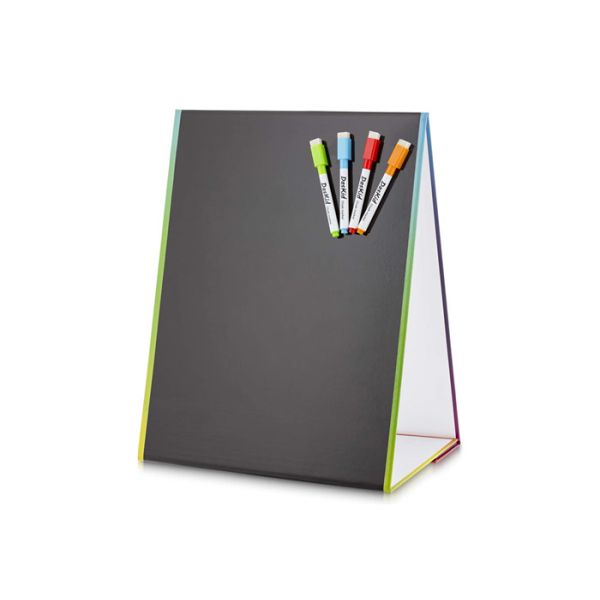 Portable Folding Desktop White Board Easel Double Sided Foldable Dry Erase Magnetic Whiteboard