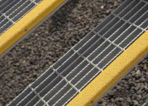 Cheap Walkway Yellow Equivalent Nosing Hot Galvanized Steel Grating 30x5mm 30x100cm for sale