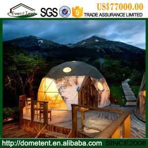 Cheap PVC Cover Metal Frame Resort Glamping Geodesic Dome Tent For Exhibition Activities for sale