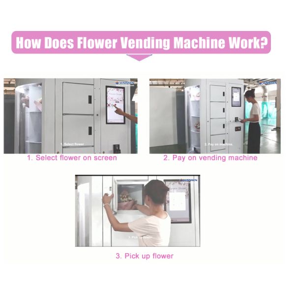 Lcd Type Touch Screen Shop Floral Vending Machine