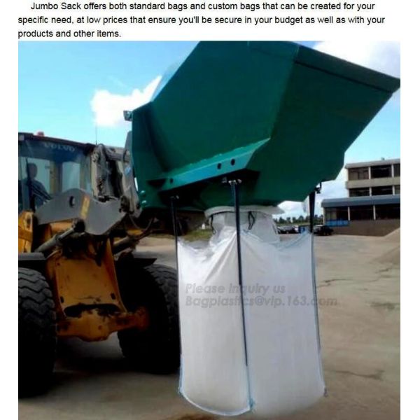 high capacity document pouch 1700kg extra strong circular woven polypropylene industrial big bags 1000kg, BAGEASE PACKAG