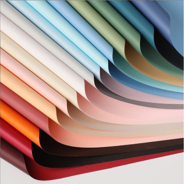 Huayang two-color Ouya paper wholesale, flower bouquet, fresh flower wrapping paper materials, flower shop supplies, waterproof paper, flower art