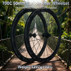 Buy cheap 700C 50mm Carbon Fiber V Brake Wheelset with 6-Pawl Hub and Quick Release from wholesalers