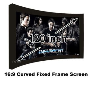 Buy cheap Made In China 120 Inch Full HD Manual Curved Fixed Frame Projection Screen 16:9 from wholesalers