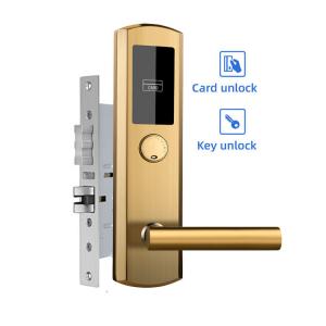 Cheap 304 Stainless Steel Hotel Electronic Locks System With Mechanical Key for sale