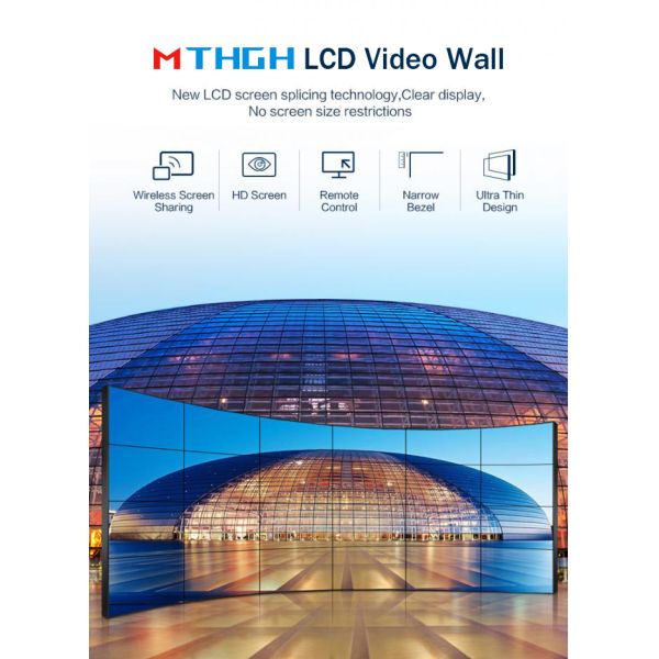 65 Inch Lcd Splicing Screen Embedded Lcd Splicing Wall Response 12ms 0