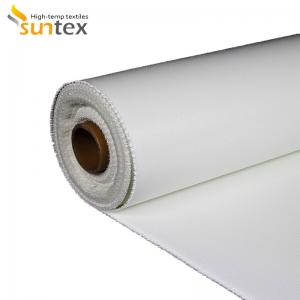 China White Silicone Rubber Coated Fiberglass Cloth For Industrial Fire Blankets And Fire Blanket Rolls on sale