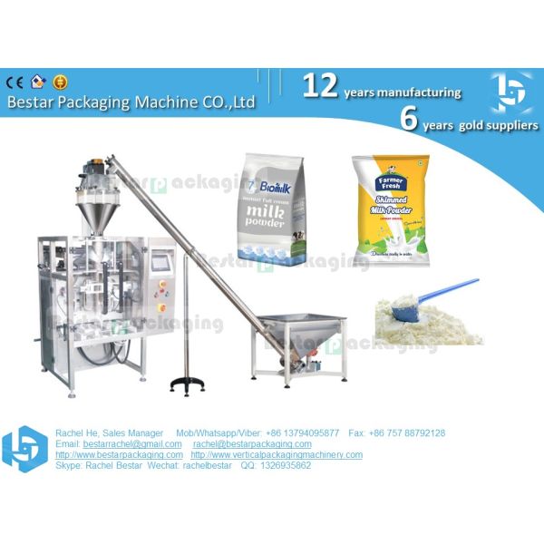 Automatic packaging machine for powder flour filling and sealing