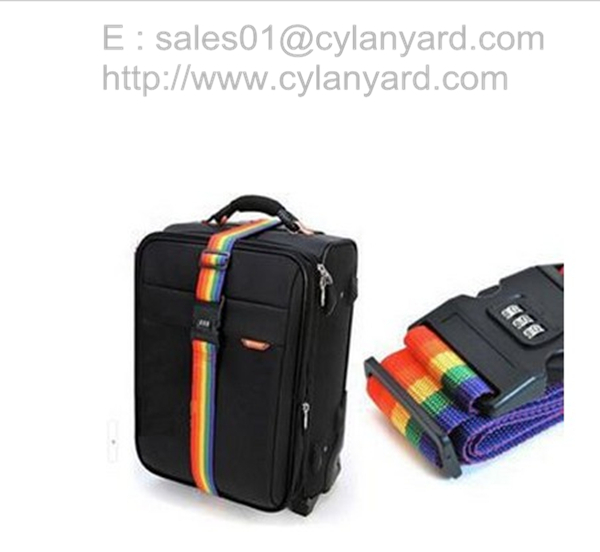 Printed Nylon Luggage Bag Belts, Heavy Duty Nylon Suitcase Secure Belt Straps