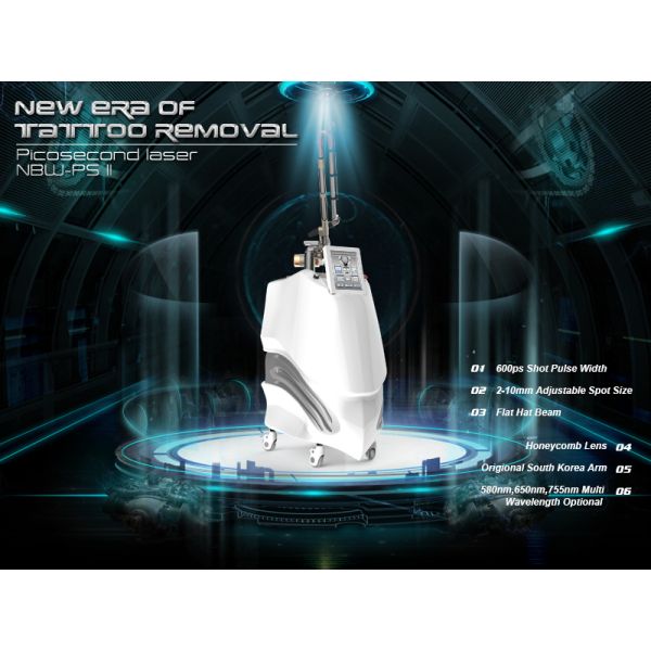 2018 high quality tattoo removal 600ps pico laser 1064nm 532nm picosecond machine