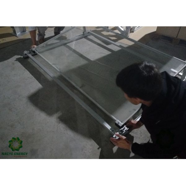 Premium Silver Ballasted Solar Mounting Systems / Flat Roof Solar PV Mounting System