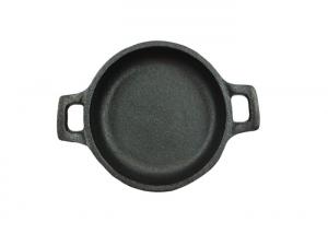 China Classic Pre Seasoned Cast Iron Frying Pan 24cm With Two Side Handles on sale