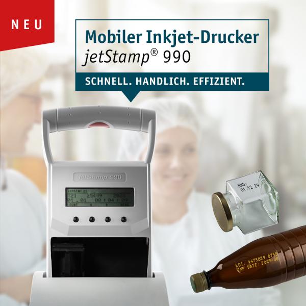 Portable JetStamp 990x Batch And Date Coding Inkjet Printer