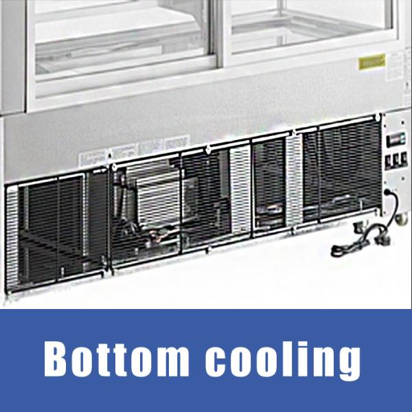 White LED Cake Cooler Fridge , Right Angle 53.5 Inch Height Cake Display Cabinet