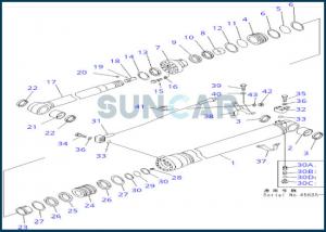 China 707-99-44230 7079944230 Arm Cylinder Seal Kit For PC100-6 KOMATSU on sale