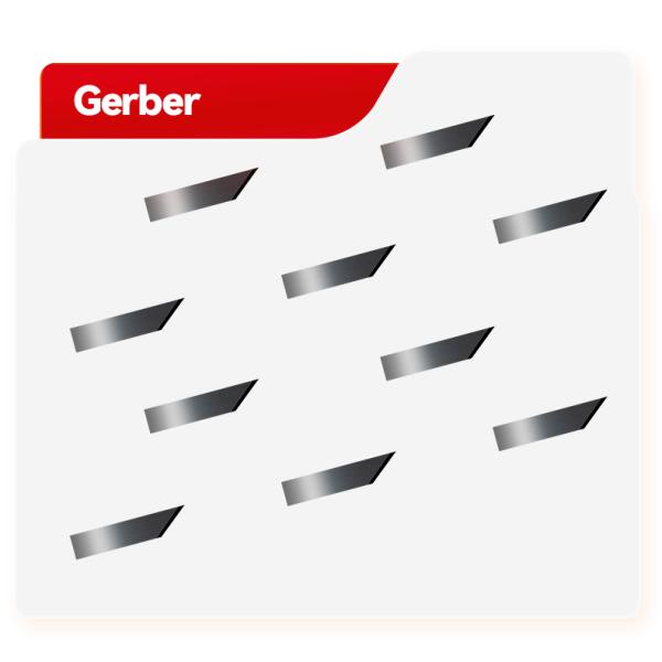 92831000 Pivex 55° Auto Cutter Blade - Short Replacement Blade for Gerber Leather Cutting Machines