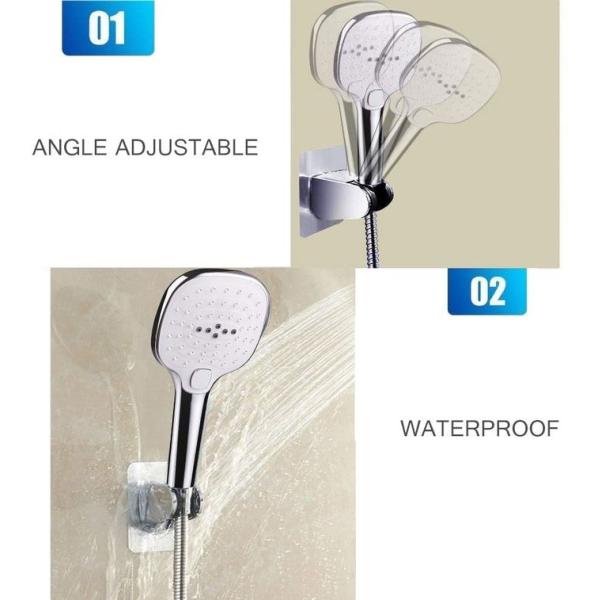 Bathroom Shower Grip Holder , 4cm Chrome Shower Wall Mount Bracket