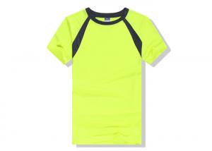 Soft Mesh Fabric Men's T - Shirts Fast Drying Short Sleeve Color Insertion
