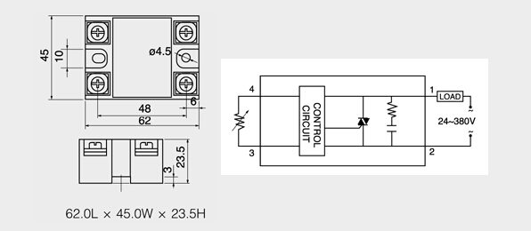 State Voltage Solid State Overload Relay Customized 10A 25A OEM / ODM