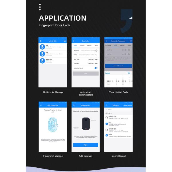 Anti Theft Security Coded Combination Lock Smart Stardand Electric Mortise APP Control